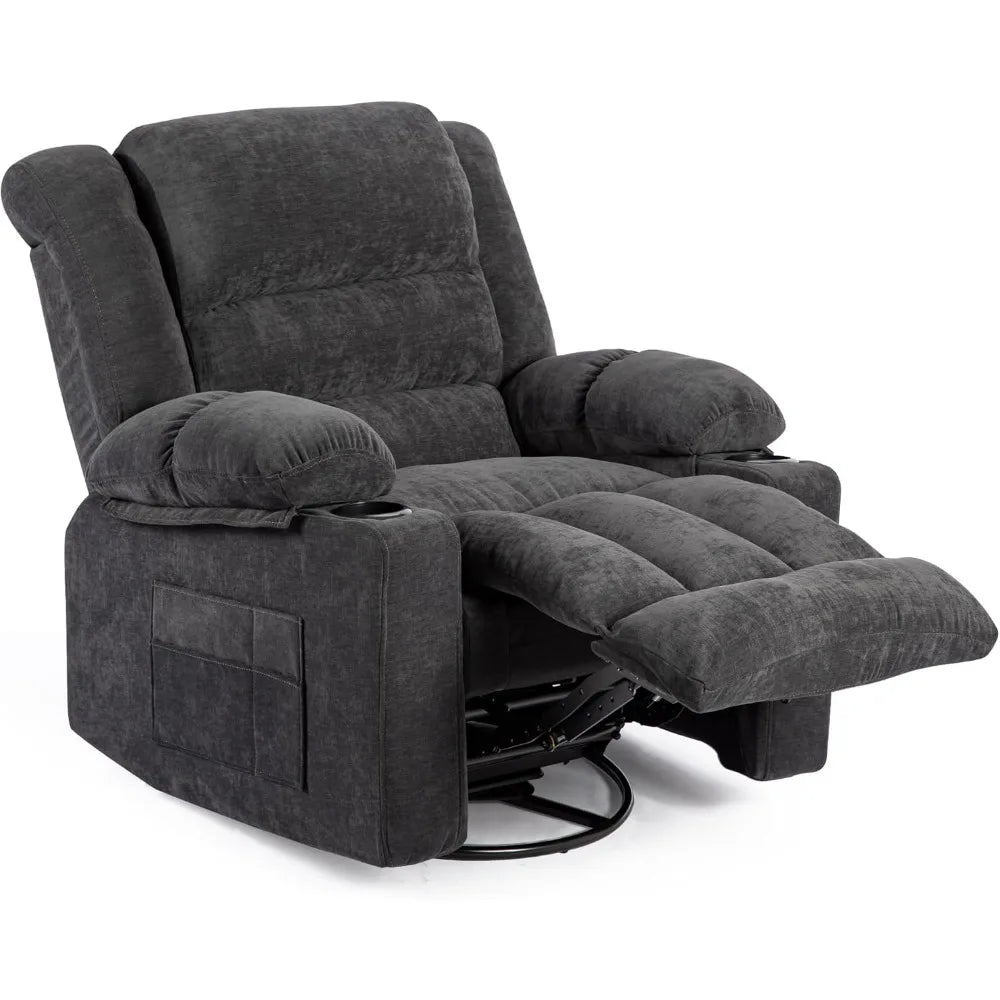 Modern Ergonomic Recliner Chair with 360 Degree Swivel Feature