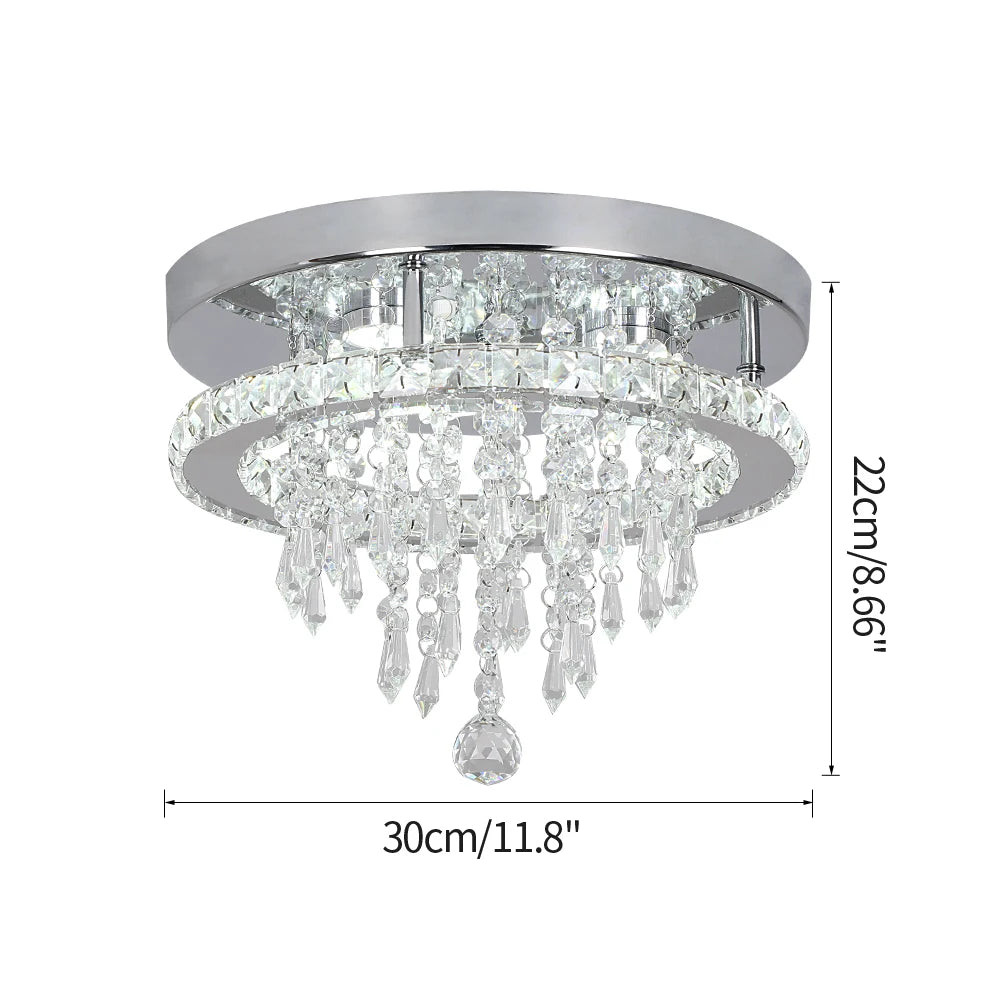 Minimalist Crystal LED Ceiling Lamp for Bedroom and Hallway