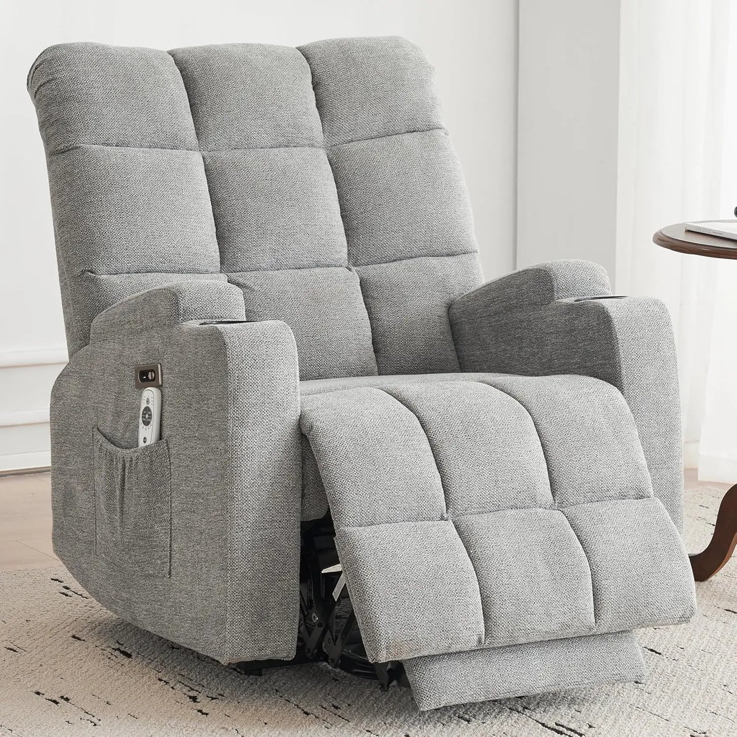 Large Power Lift Recliner Chair with Massage and Heat Features