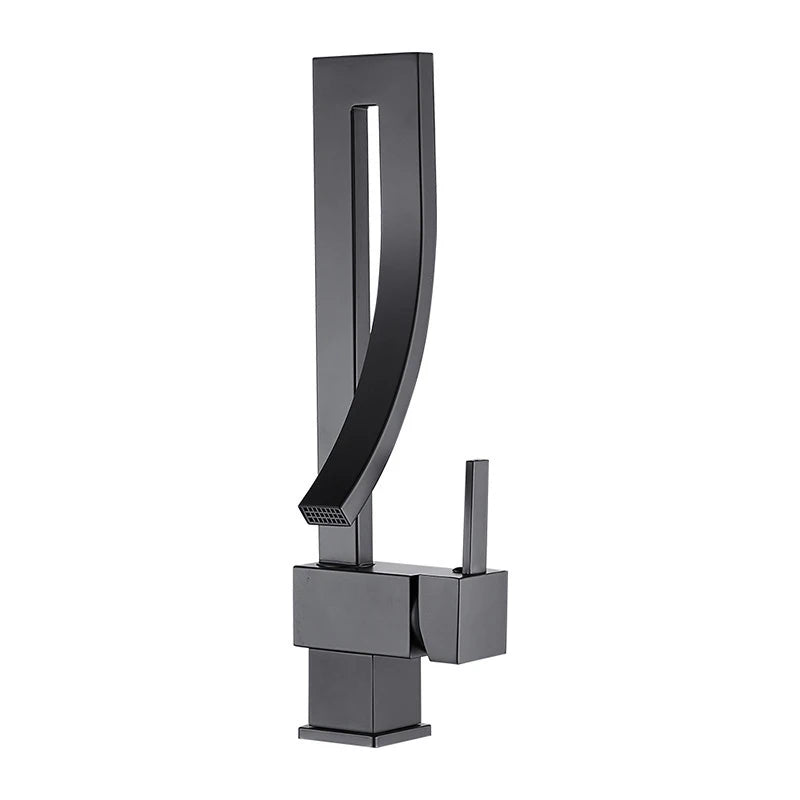 Wanmivezlo Brass Waterfall Mixer Faucet for Bathroom Sink