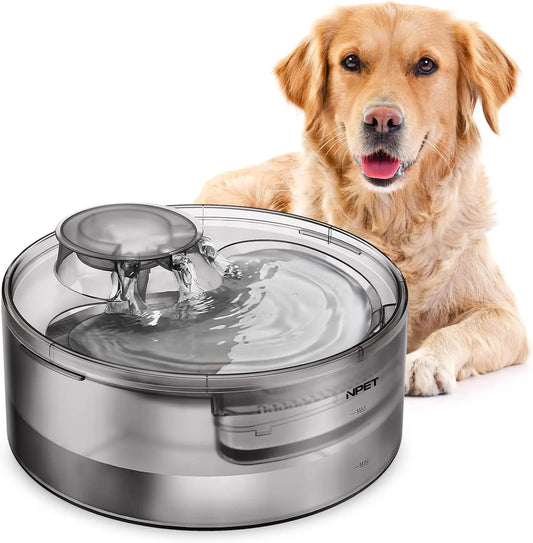 NPET DF10 Dog Water Fountain 170oz Automatic Dispenser for Pets