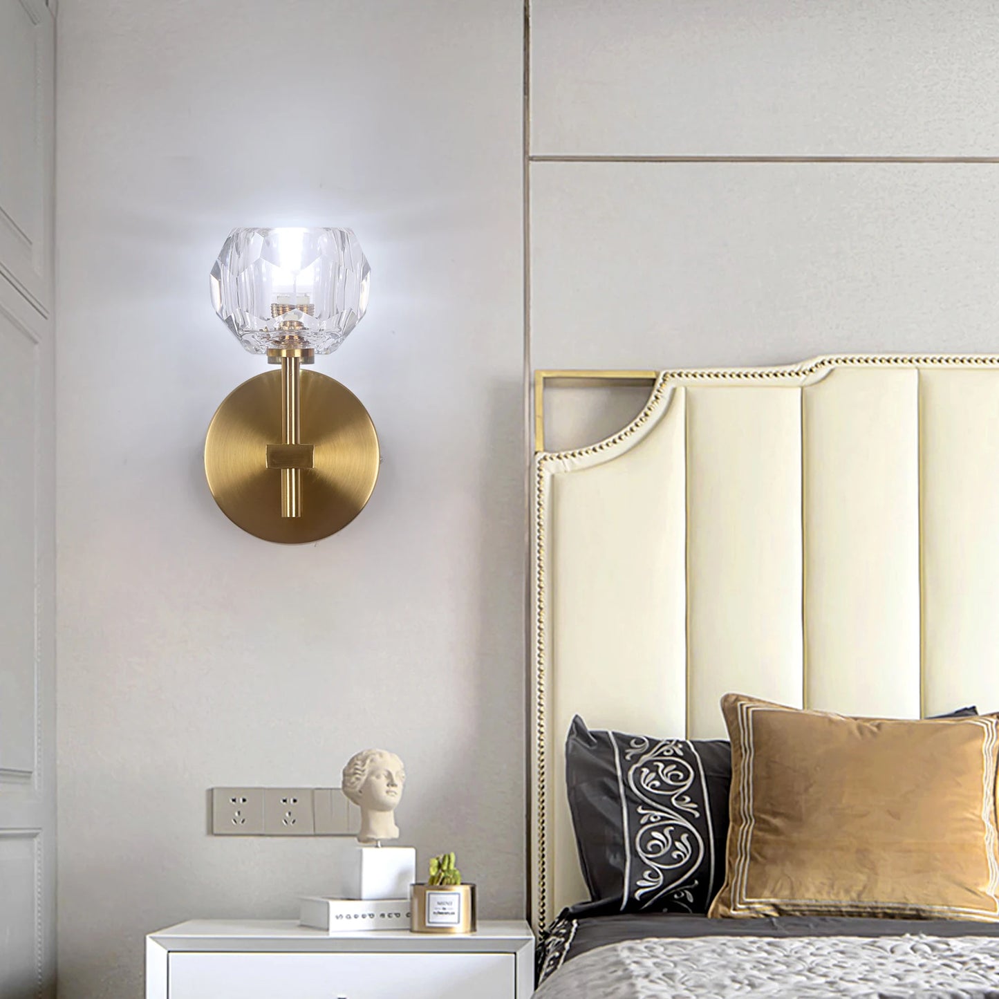Modern LED Crystal Pendant Light for Kitchen and Bedroom Decor