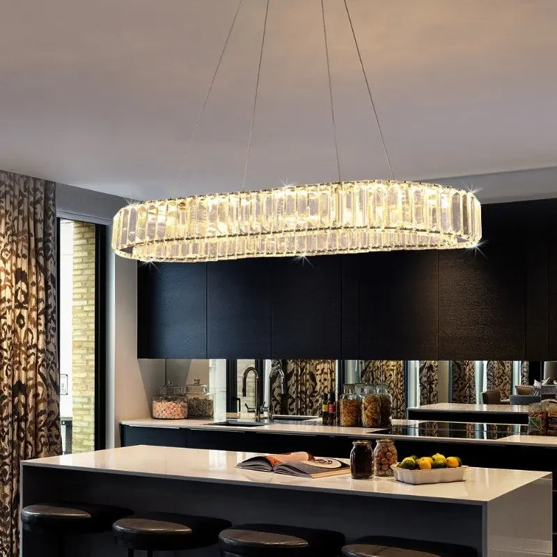 Luxury LED Pendant Light Modern Crystal Chandelier Ceiling Lamp
