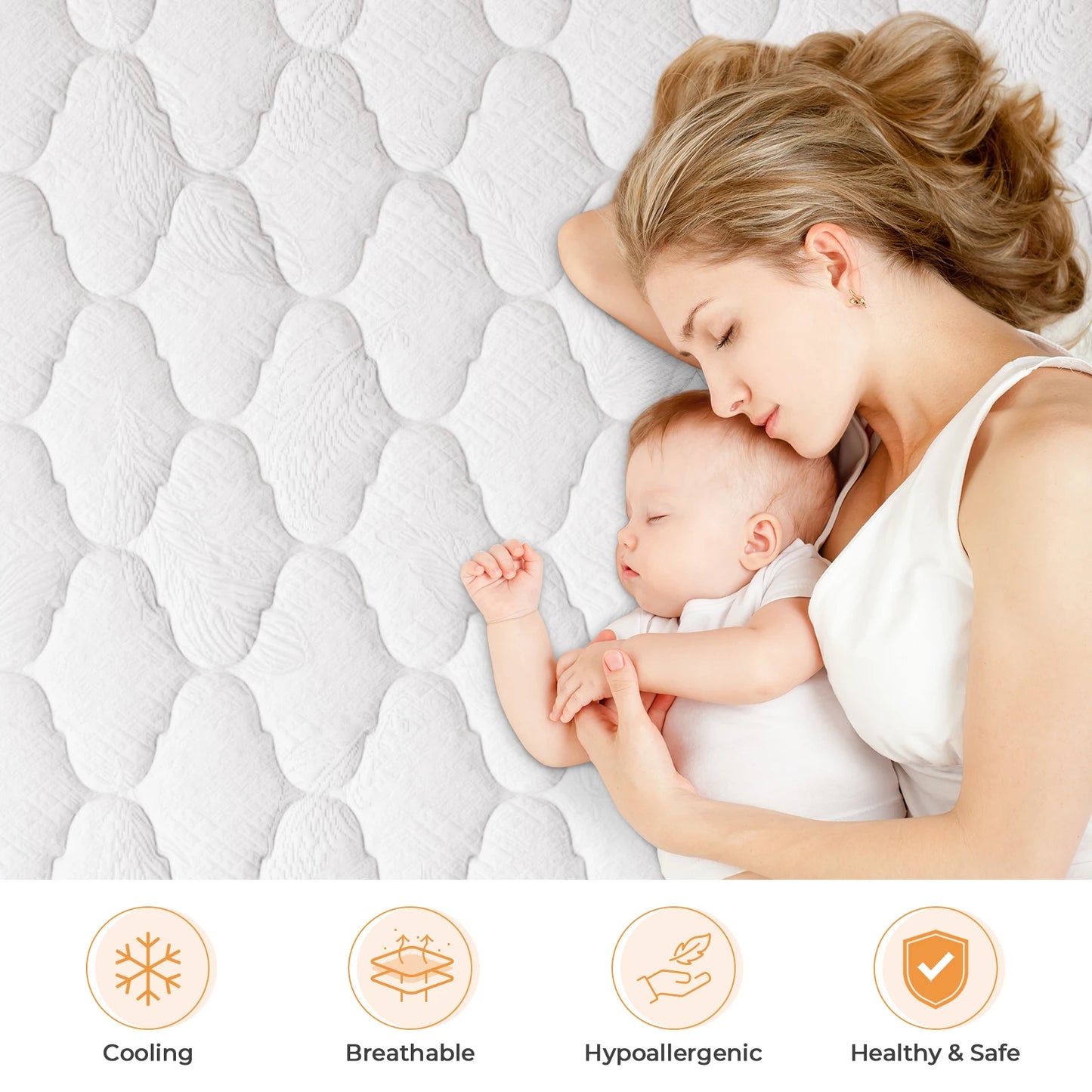 Vesgantti Hybrid Queen Size Mattress with Gel Memory Foam