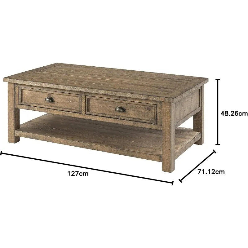 Martin Svensson Home Monterey Solid Wood Coffee Table Black Driftwood