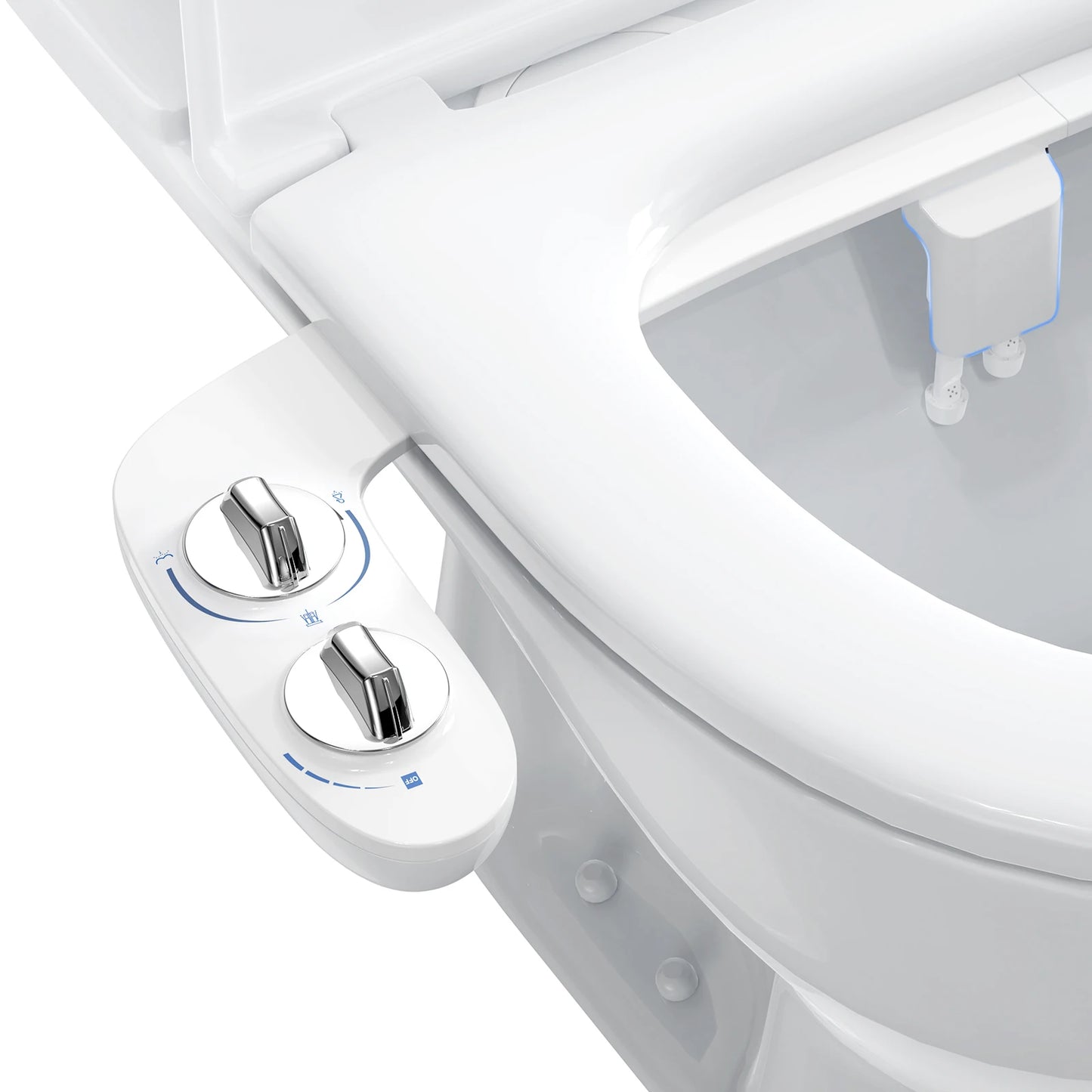 Non-Electric Bidet Attachment with Adjustable Water Pressure