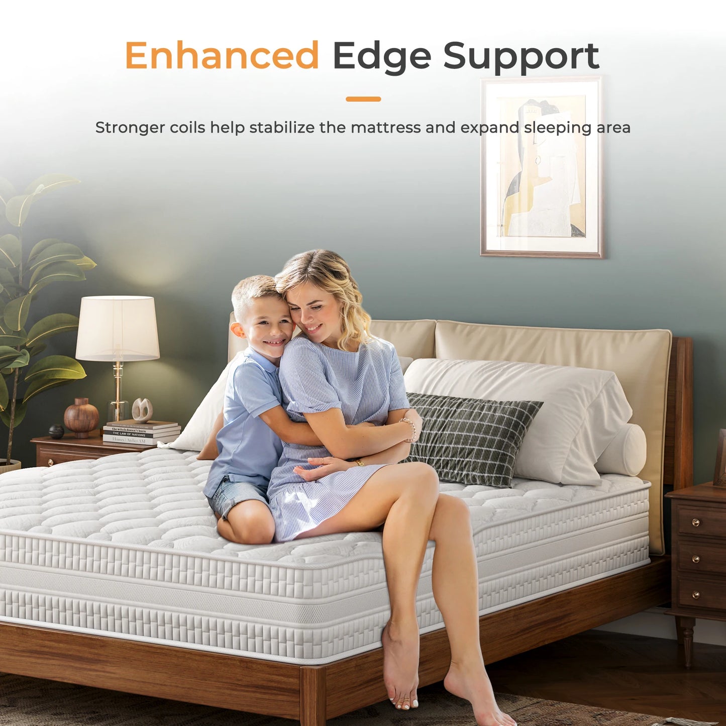Vesgantti Hybrid Queen Size Mattress with Gel Memory Foam