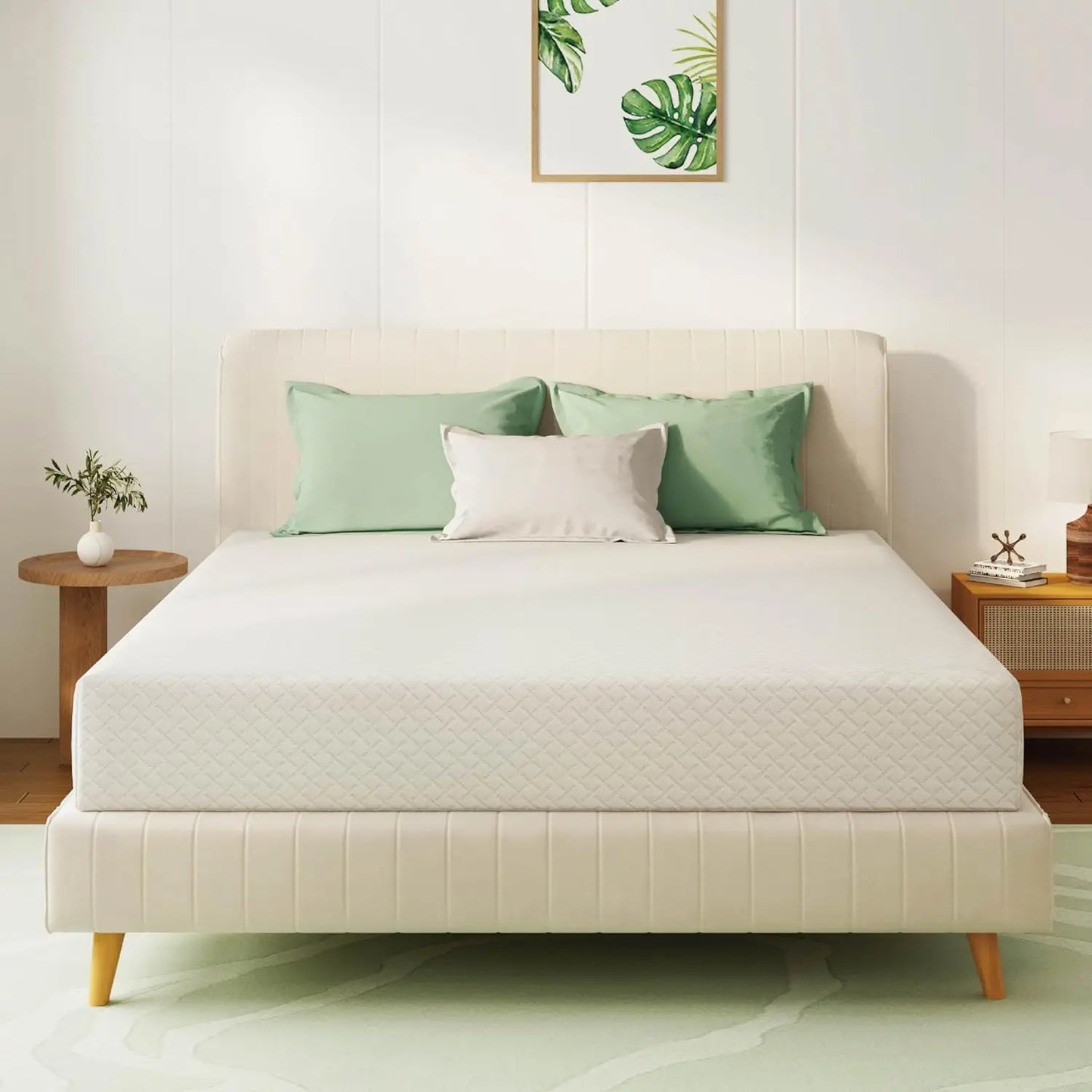 Green Tea Memory Foam Mattress for Cool Sleep and Pressure Relief