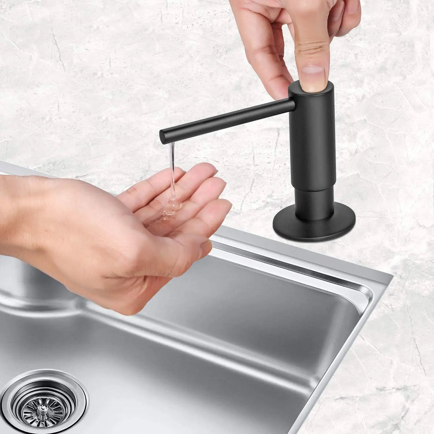 Samodra Liquid Soap Dispenser with Brass Pump for Kitchen Sink